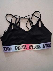 XS PINK Sports Bra Rainbow Band