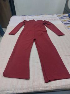 Maroon jumpsuit
