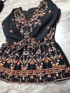 Peplum With Lehenga Chunni