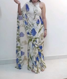 Floral Print Saree💐
