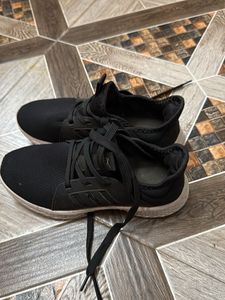 Black Lace-Up Sneakers