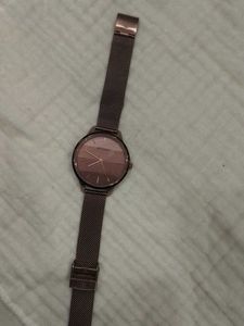 Titan Rose Gold Mesh Strap Watch