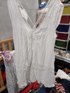 Women's White Criss-Cross Tank Top