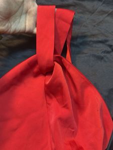 Satin one shoulder Red Mini Dress