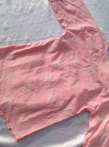 Light Pink Kurta with Embroidery