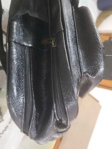 Classic Black Faux Leather Backpack
