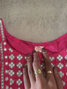 Beautiful Pink Kurta Set with Embellishments