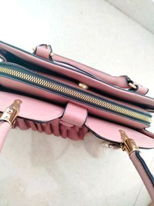 Fancy Hand /Shoulder Bag/Purse With Poppom &amp; Strap