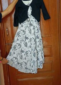 Chic Leaf Print Midi Dress