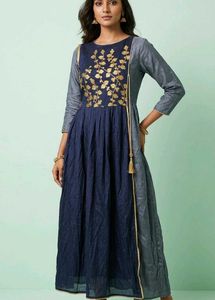 Elegant Embroidered Anarkali Gown