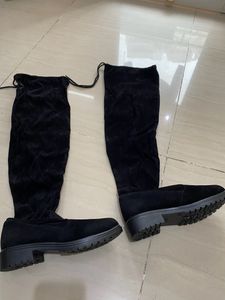 Unused Black Thigh High Boots