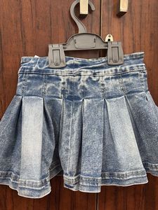 Cute Acid Wash Denim Skirt