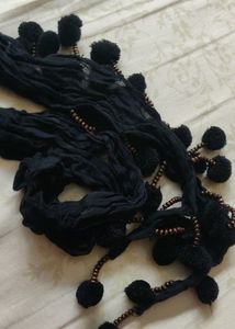 STOLE With Beads And Pom On It's Ends.