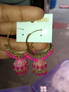 Jhumki Earrings &amp;Stude 50rupee piece