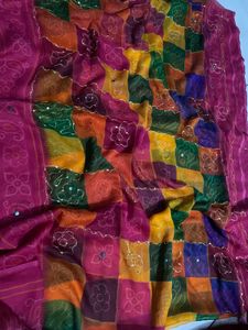 Vibrant Patchwork Saree