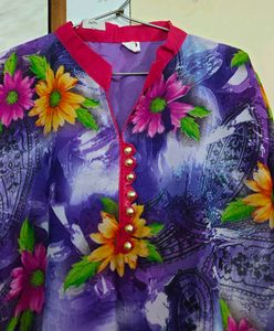 Unused Floral Print Kurta 💜