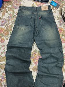 Trendy Baggy Blue Denim Jeans