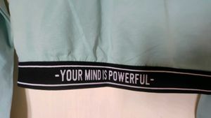Mint Green Cropped Sweatshirt