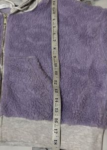 Cozy Purple Fleece Zip-Up Hoodie