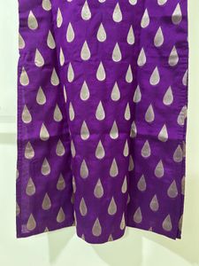 Purple Kurta with Silver Drops