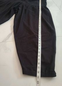 Gray Floral Print Kurta with Black Pants