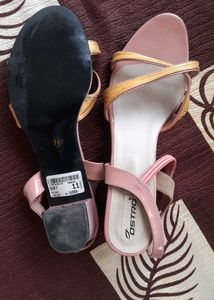 Stylish Pink &amp; Gold Sandals