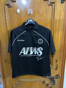 Westside Nuon Men's Black Graphic Polo Jersey