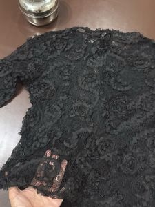 Black Lace /Sheer Top with bell/flared sleeves