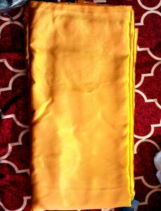 Vibrant Yellow Satin Dress Material 2 mtr