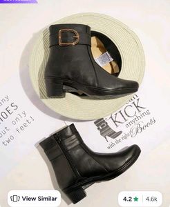 Stylish Black Ankle Boots with Buckle