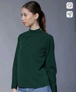 Casual Dark Green Top
