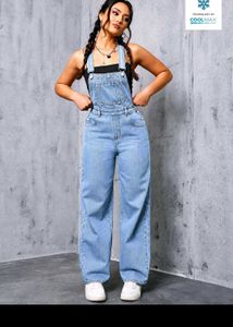 New Light Wash Denim Overalls