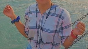 Pink And Grey Striped Shirt