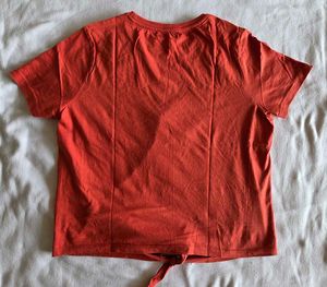 Chic Orange Tie-Back T-Shirt