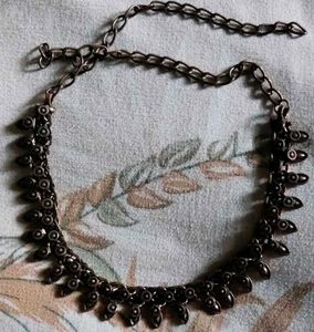 Bohemian Oxidized Silver Necklace