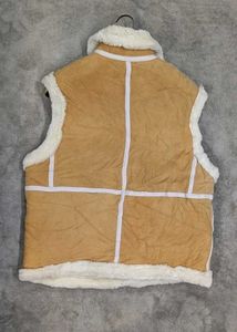 Stylish Suede Sherpa Vest