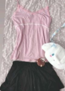 PINK POLKA DOT CAMI TOP💓