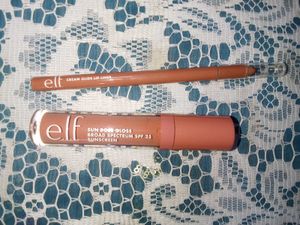 ELF Lip Duo: Sun Boss Gloss (Pink Me Girl) + Liner
