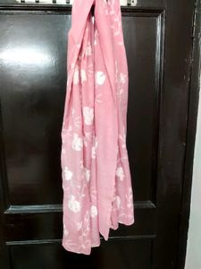 Pink Floral Scarf