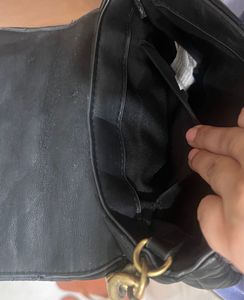 zara Quilted Black Chain Shoulder Bag