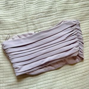 Zara Chic Lavender Ruched Top
