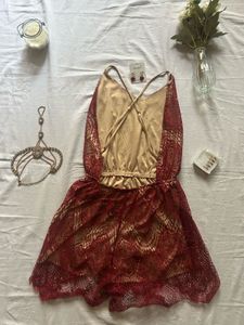 Stunning Red Lace Romper