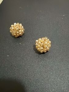 Sparkling Beaded Stud Earrings