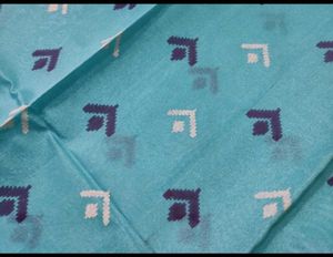 Traditional Soft Sky Blue Cotton Saree