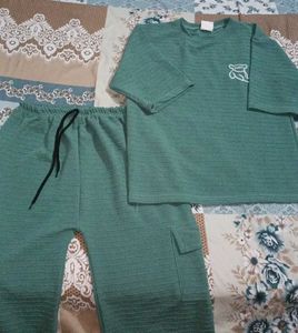 Green Textured Co-ord Set