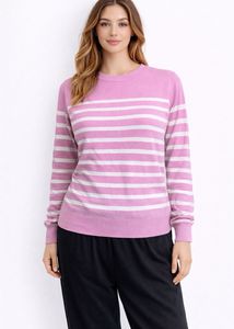 Striped Lavender Pullover Sweater