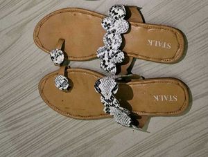 Snake Print Flats