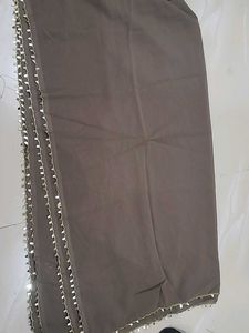 Elegant Brown Dupatta with Sequins