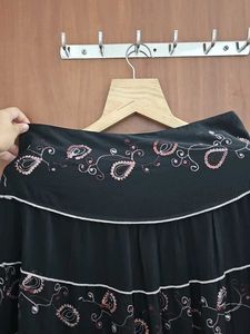 Whimsical fairycore/boho Embroidered Skirt