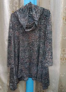 Stylish Leopard Print Tunic Top